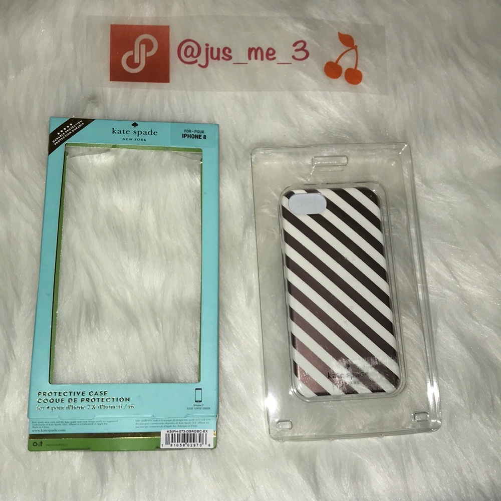 🆕 Kate Spade Protective Case Rose Gold & White - Picture 4 of 7